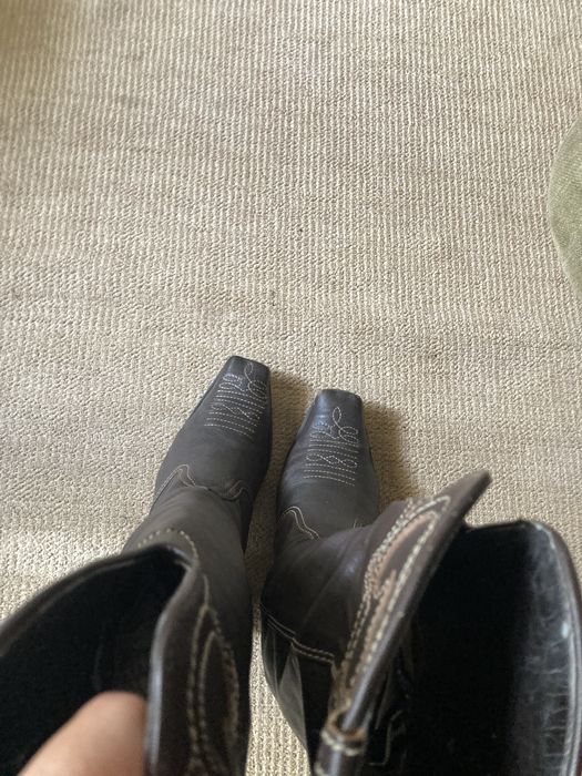 Botas cano alto Sra, pele verdadeira, 38