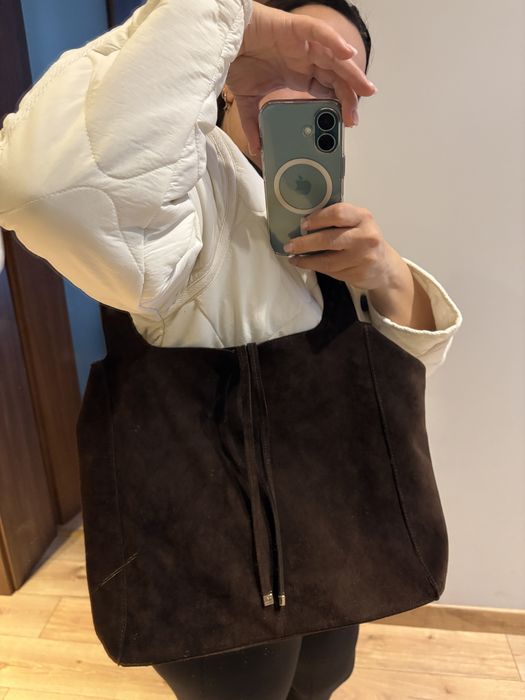 Torba shopperka mango skórzana