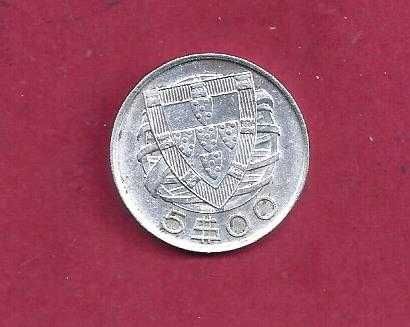 REPUBLICA   5$   Escudos   PRATA   1934 Bela