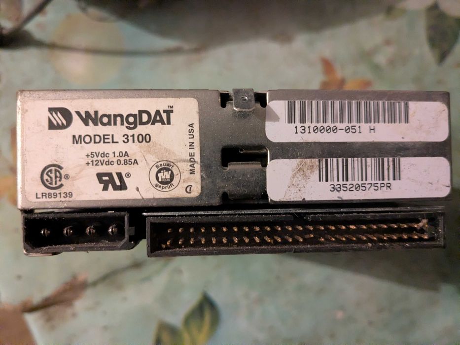 Tape Drive WangDAT 3100 1310000-051 H  33520575 PR LR 89139 VINTAGE