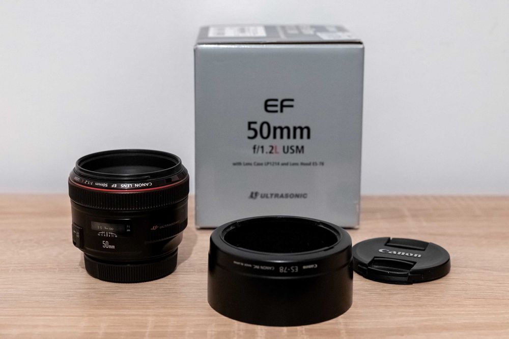 Obiektyw Canon EF 50mm f/1.2 L USM idealny stan filtr UV