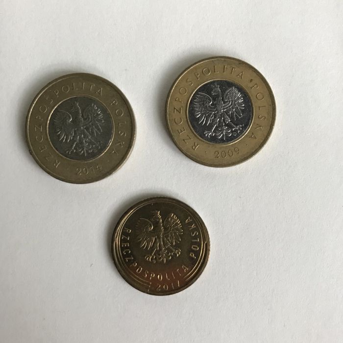 Монети злоті (1, 2, 5, 10)