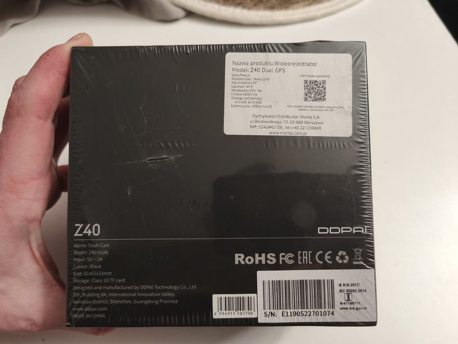 Nowy rejestrator DDPAI Z40 Dual GPS Wi-Fi 2,7K