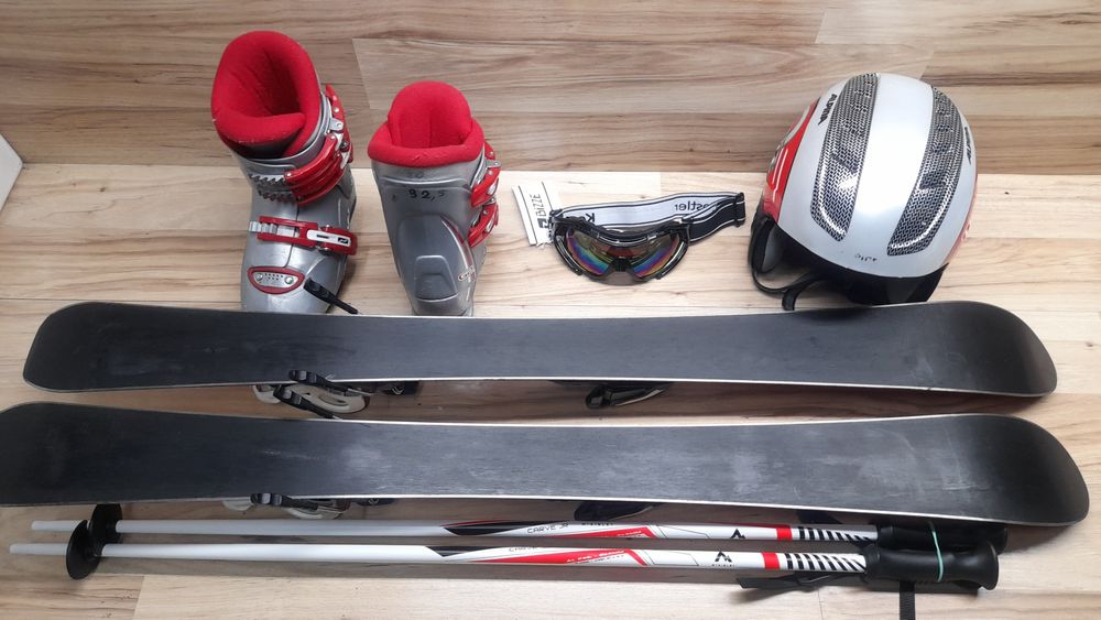 Narty 100cm BLIZZARD Buty 20.5cm/32 Kijki Kask Gogle