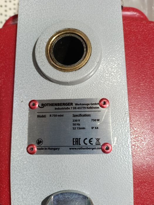 Машина для прочистки канализации Rothenber, прочистка труб, трос.