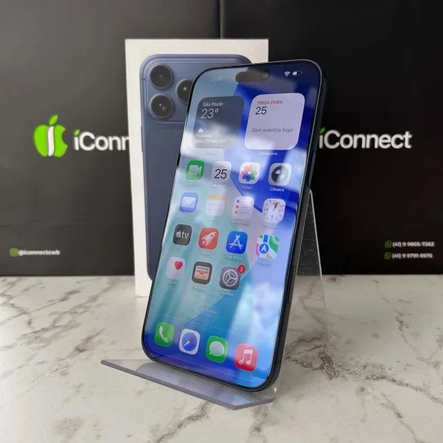Iphone 17 pro max 512Gb azul estado novo com fatura