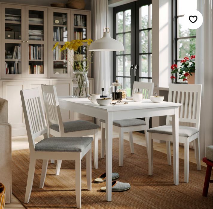 Cadeiras em madeira, brancas - ikeia