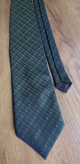 Krawat jedwabny Hugo Boss włoski silk 100% wzór