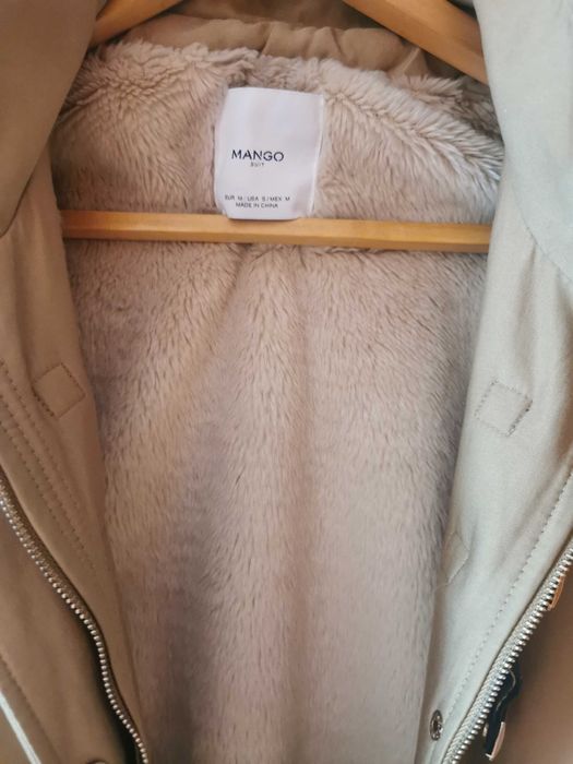 Plaszcz przejściowy Mango m camel bezowy