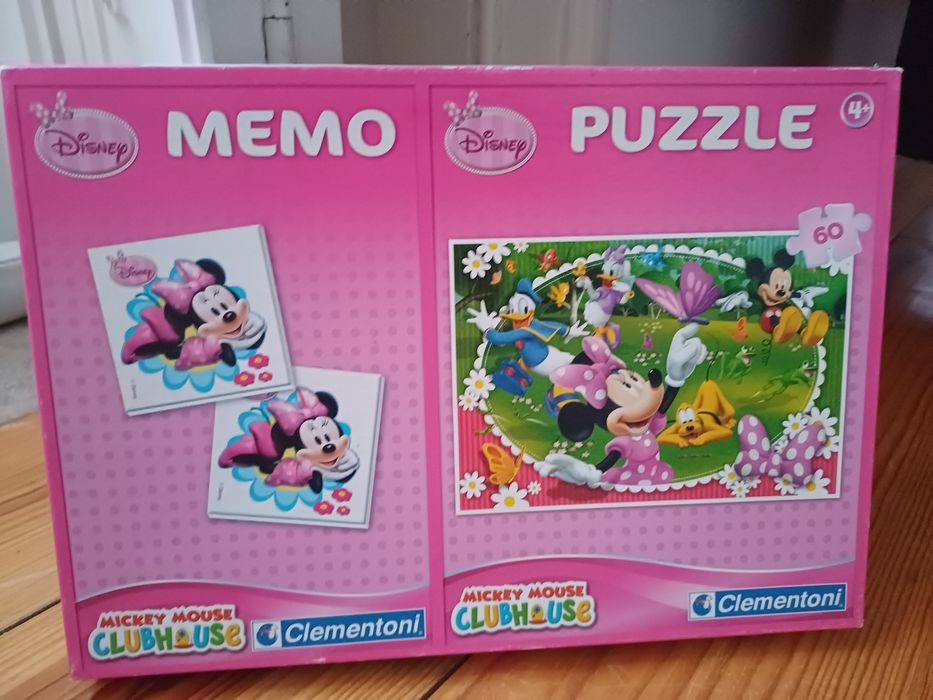 Memo + Puzzle 60 peças da Minnie Mouse da marca Clementoni