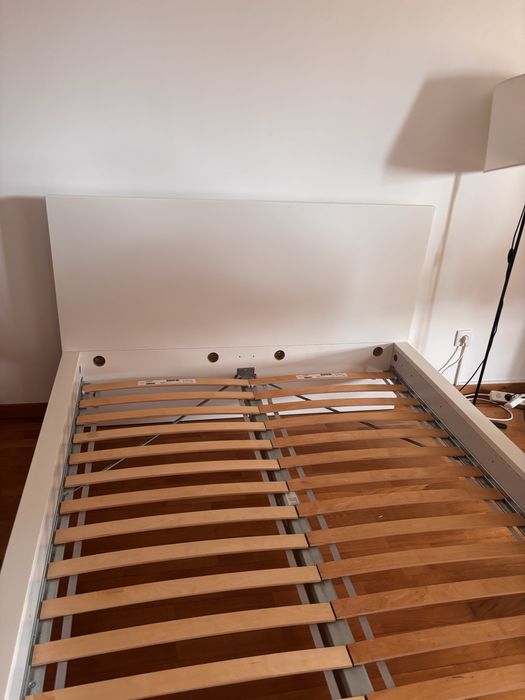 Cama casal MALM + colchão VALEVAG IKEA