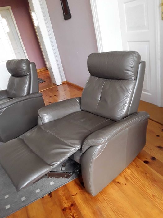 Fotel skórzany z relaksem