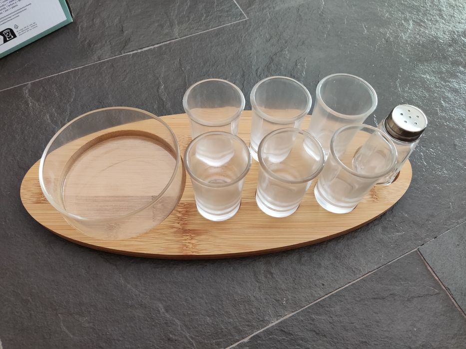 Tequila set (tabuleiro, copos, saleiro)