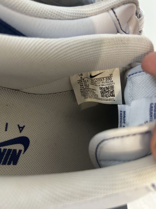 Air force 1 ’07 lv8 white royal blue męskie 42.5 biały niebieski