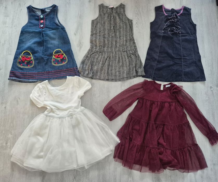 Paka dla dziewczynki r.104 i 110 paczka ubranek 48szt.