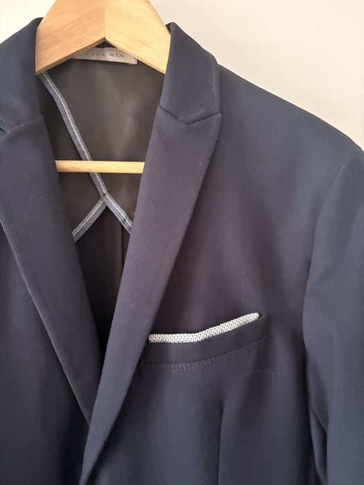 Blazer Zara Homem 48 (M) azul navy