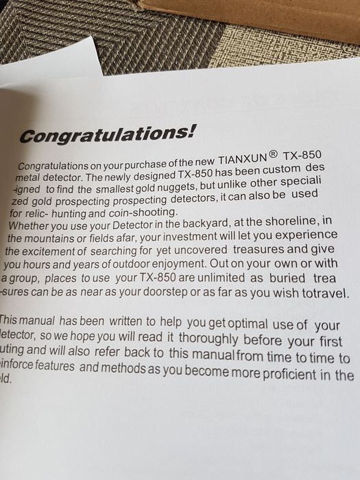 Detektor metalu Tianxun TX850
