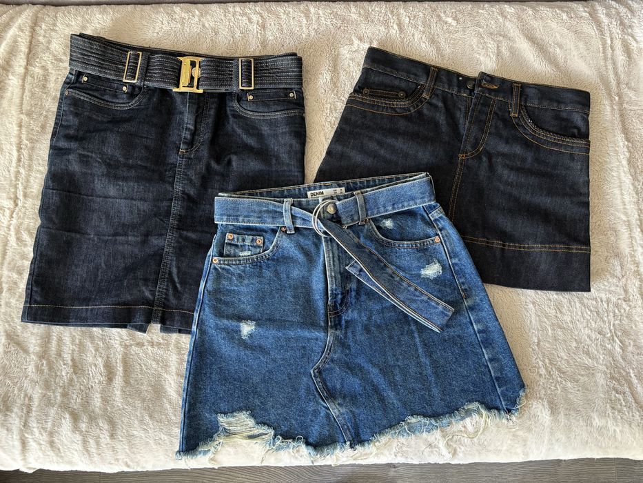 КОМПЛЕКТ Джинсовая Юбка Just Cavalli Ориганал, Bershka, Размер S