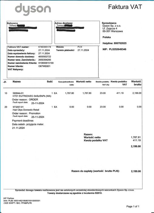 Prostownica Dyson Airstrait GRATIS spinki do modelowania