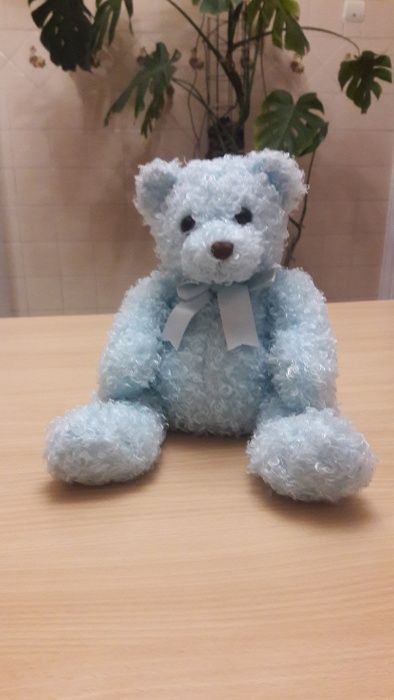 Мишка мягкий синий