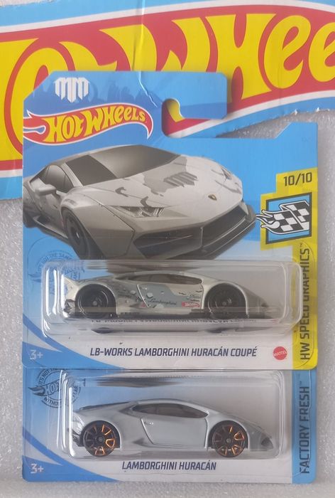 Conjunto 2 lamborguini huracan hot wheels
