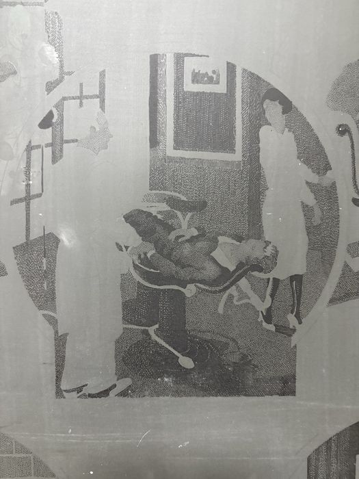 Conjunto de 4 antigas chapas de impressào - consultório de dentista