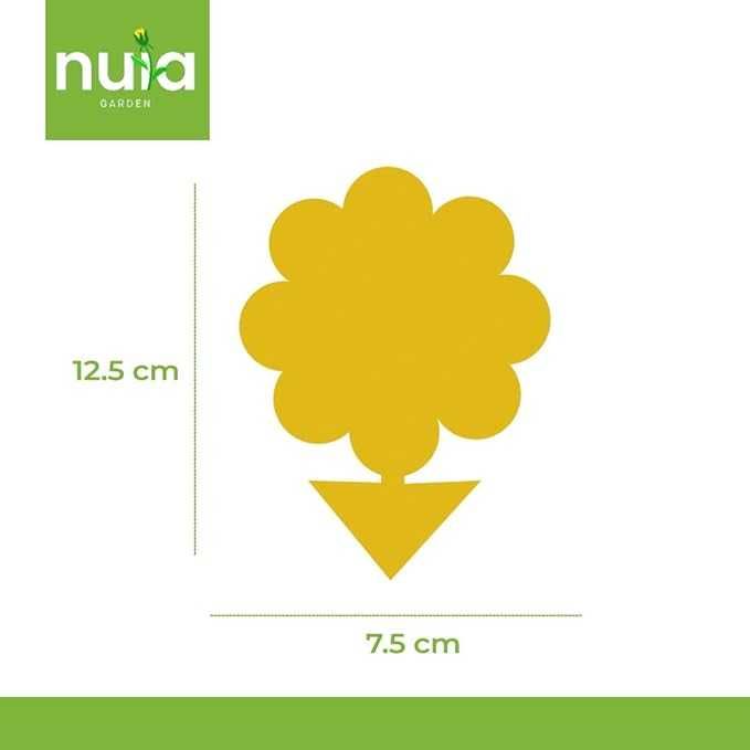NUIA Żółte naklejki: 60 szt. pułapka klejąca do roślin