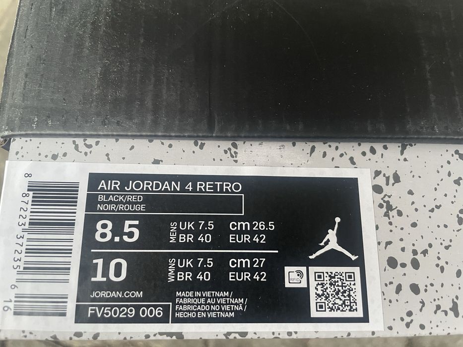 Air Jordan 4 Retro Bred Reimagined Lether шкіра кожа 36-45 в наявності