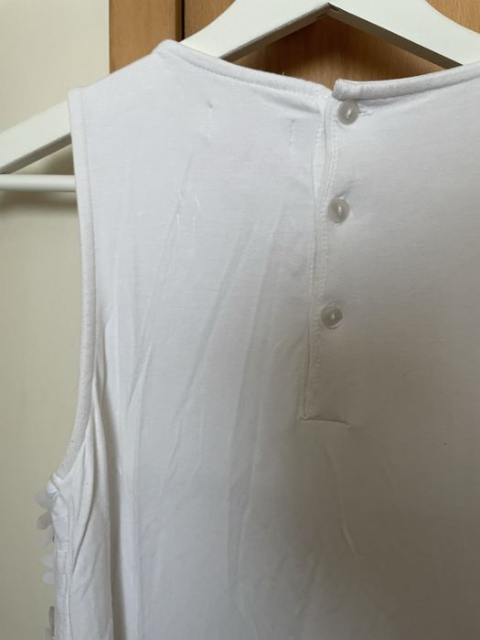 Vestido branco com folhados da Boboli