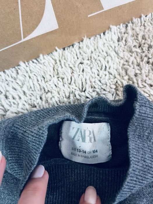 Szary damski sweter xs zara golf basic elegancki biuro