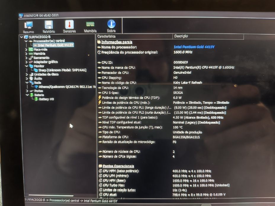 Surface go 8gb/128gb impecável