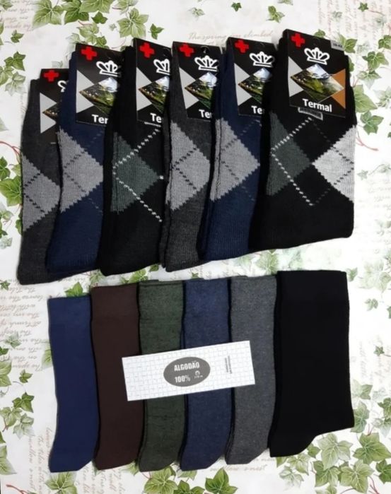 12 pares de meias para homem tamanho 39-42