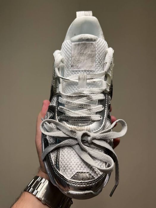 ЕЛІТНІ! Nike V2K Runtekk White Silver Custom 36 37 38 39 40 41 42 43 44 45 найк в2к рантек білі сірі кастом