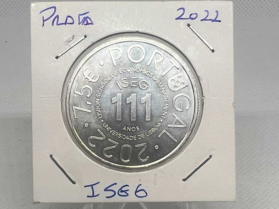 Portugal 2022 - 7,5 Euros Prata - 111º Aniversário - Escola de Economia e Gestão de Lisboa