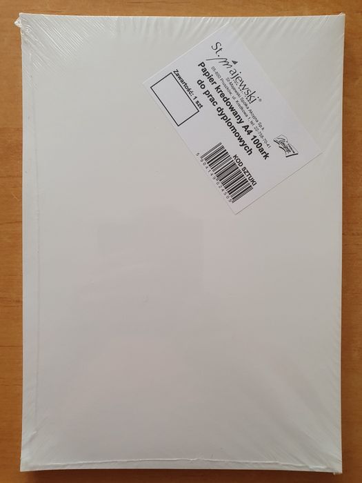Papier kredowany A4 100k do prac dyplomowych
