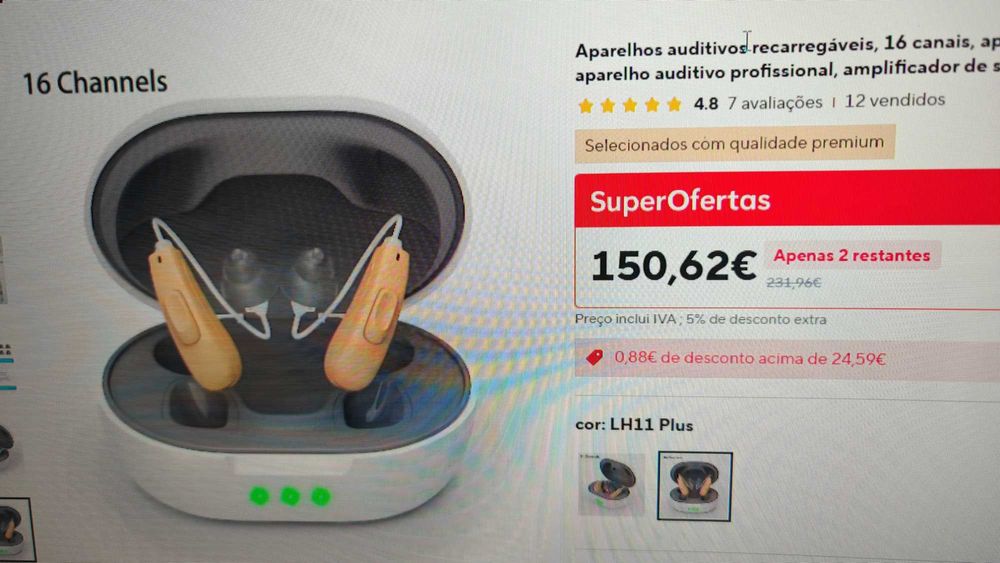 Aparelhos auditivos recarregáveis