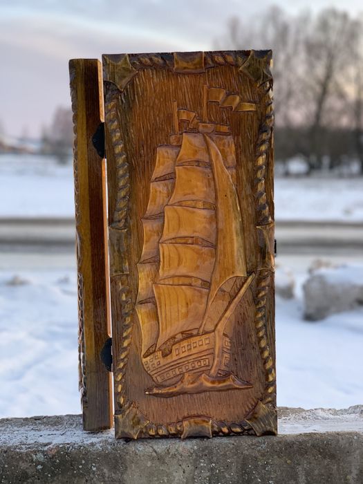 Нарди ручна робота корабель море вироби з деревини подарунок