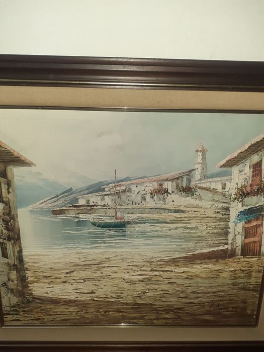 Quadro com pintura a óleo