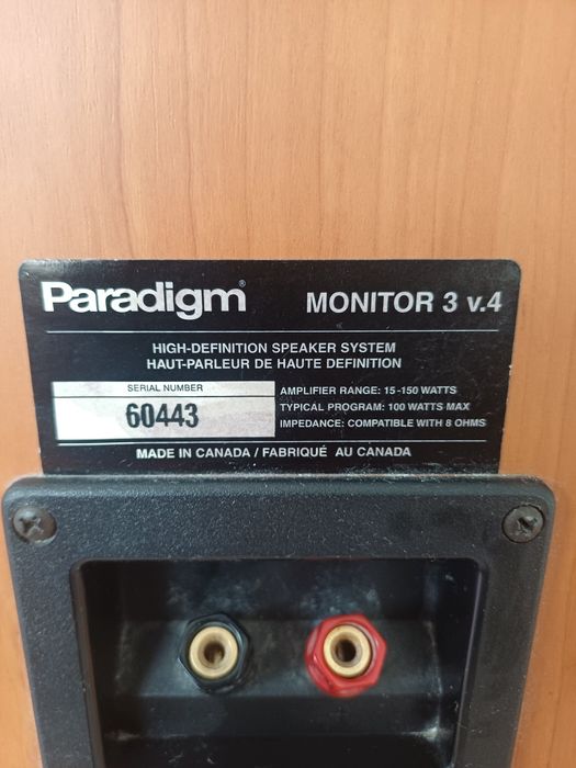 Kolumny Paradigm 3v4 monitory