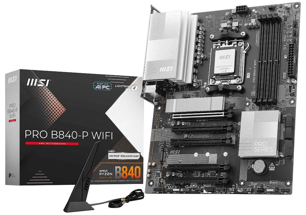 Płyta główna MSI PRO B840-P WIFI (AMD AM5, ATX, DDR5, WiFi, Bluetooth) (7E57-001R)