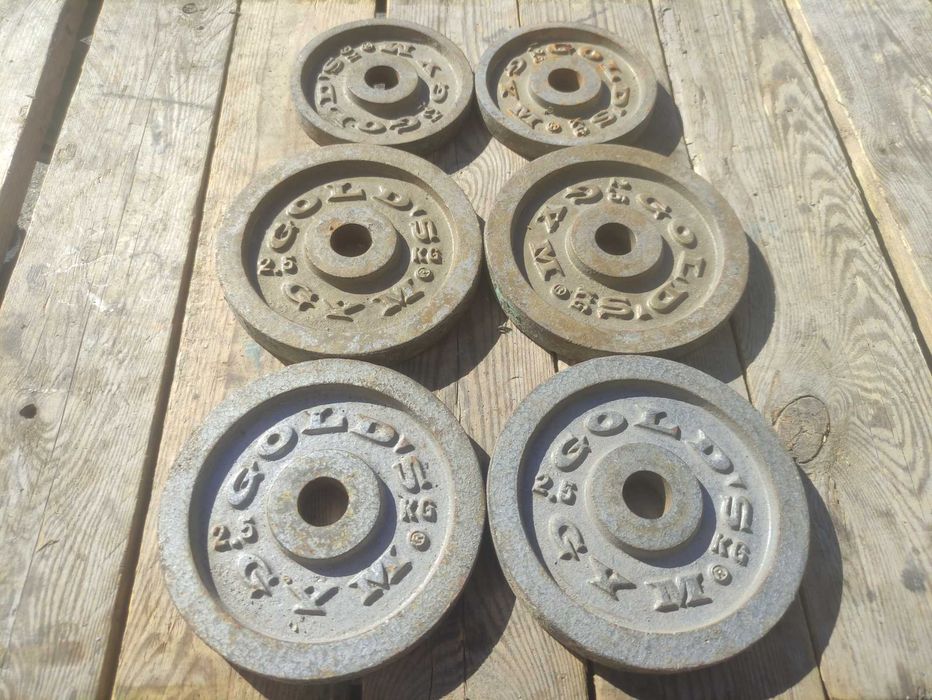 Obciążenie żeliwne golds gym gold's 4x2,5kg 2x1,25kg fi 26mm