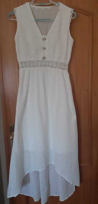 Vestido Branco Bordado Inglês