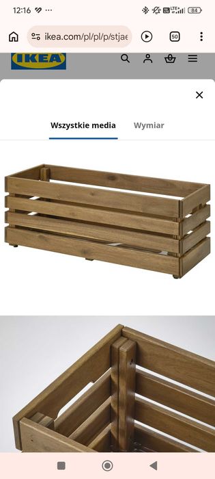 Donice drewniane STJARNANIS IKEA nowe