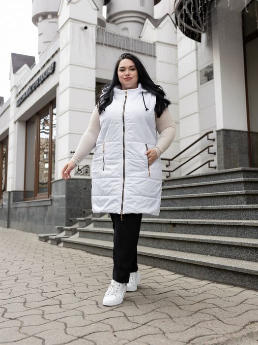 Довга жіноча жилетка , жилет довги. 46-74р.