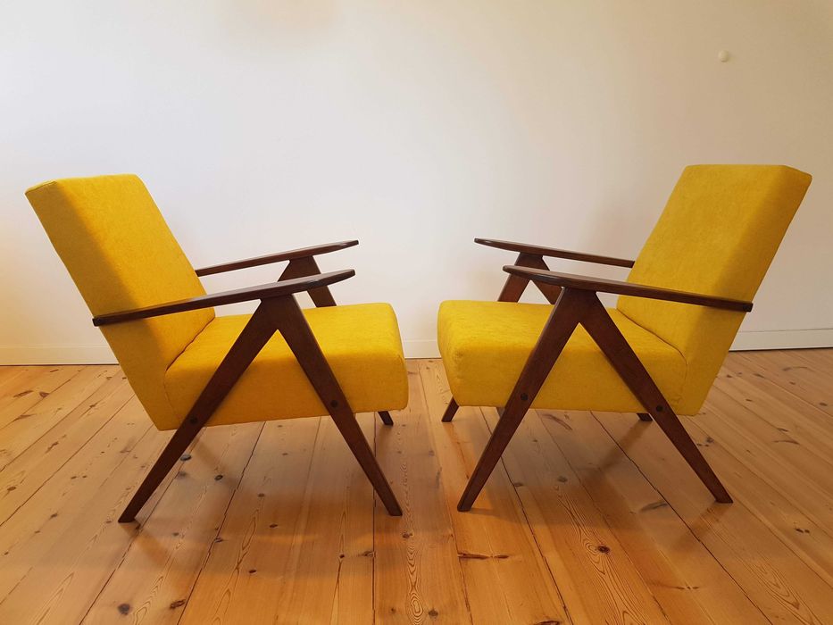 Fotel PRL model B – 310 VAR lata 70 vintage loft nie Chierowski