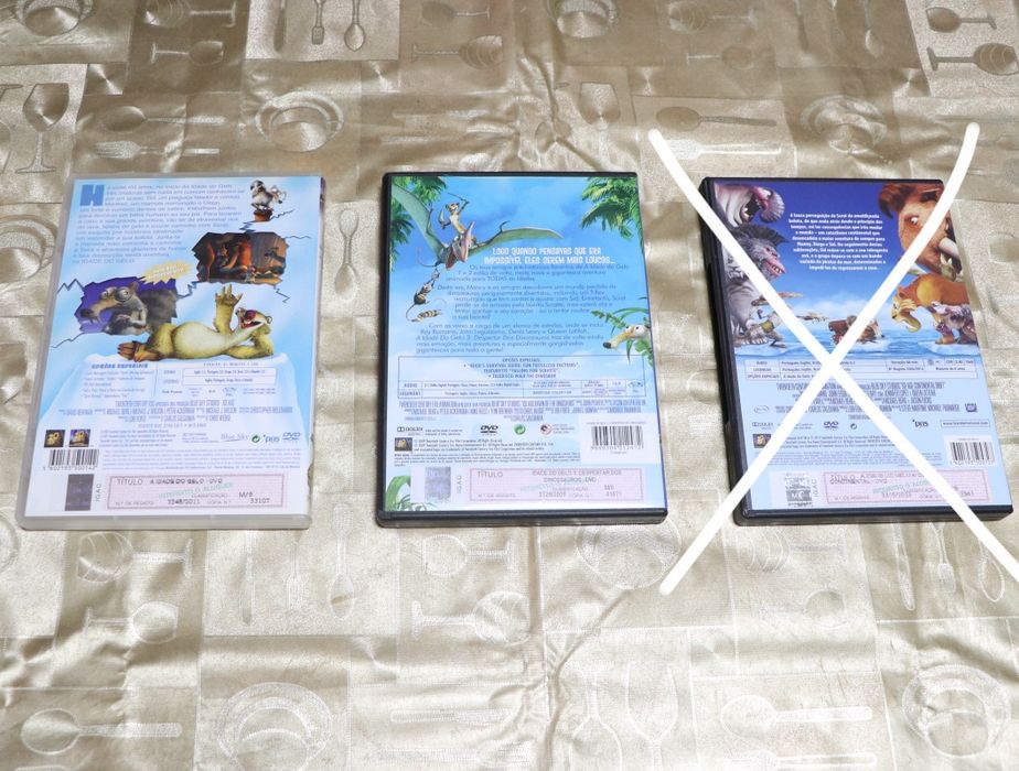 DVDs "A Idade do Gelo" 1 e 3