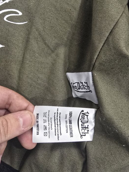 Casaco  Von Dutch Leather Jacket Vintage Y2K