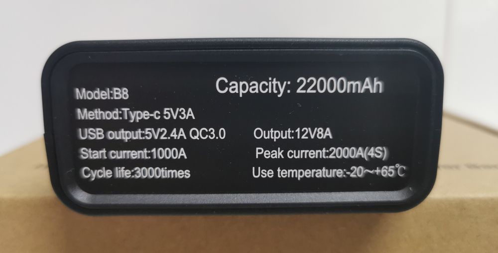 Arrancador / Booster portátil de Baterias 2000A ( 22000mah )( NOVO )