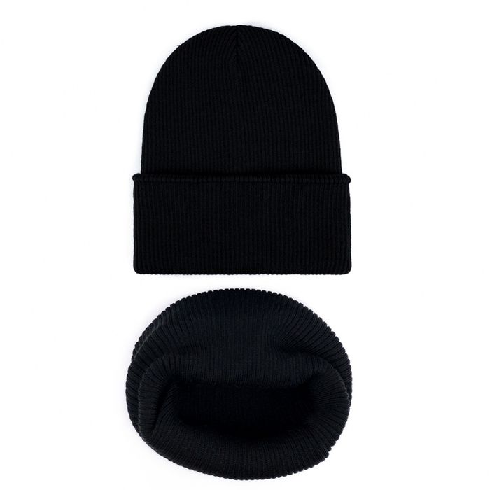 Зимова шапка і хомут для хлопчика, шапка на флісі  52-54