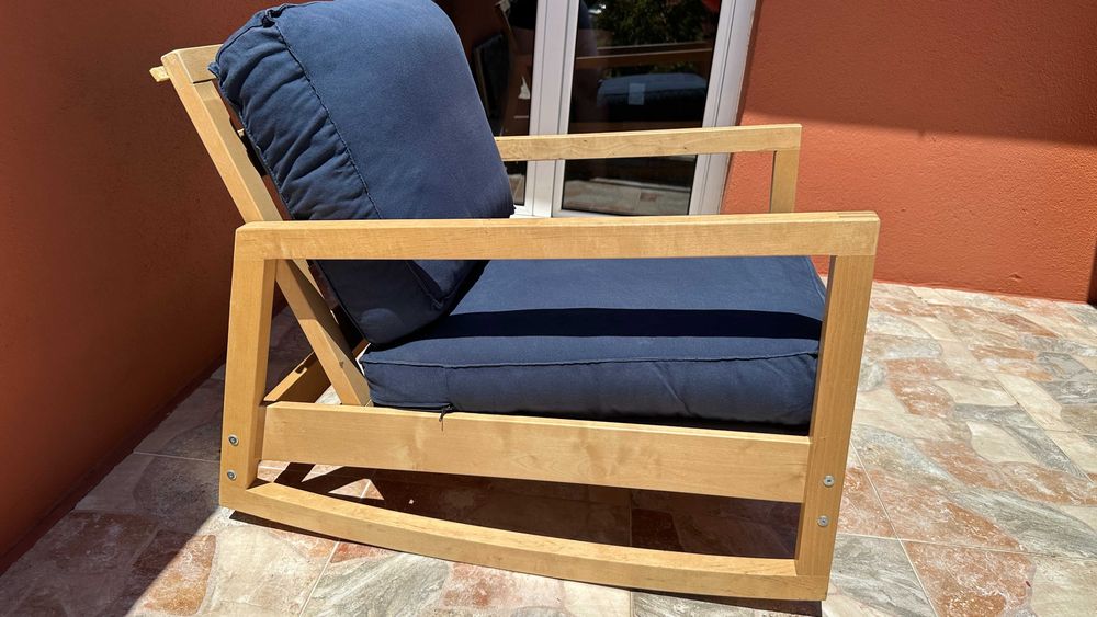 Cadeira/Baloiço reclinavél vintage Ikea - LILLBERG